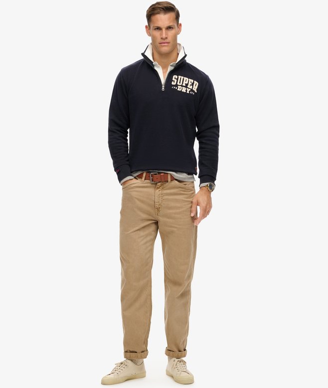 Vintage Athletic Zip Half-Zip Jumper