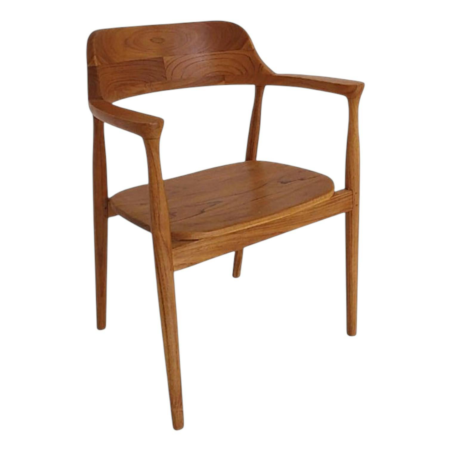 Chaise en bois avec accoudoirs (lot de 2) DEPOK