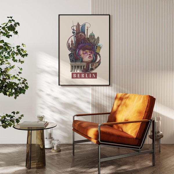 Plakat Berlin, styl miejski 20x30cm