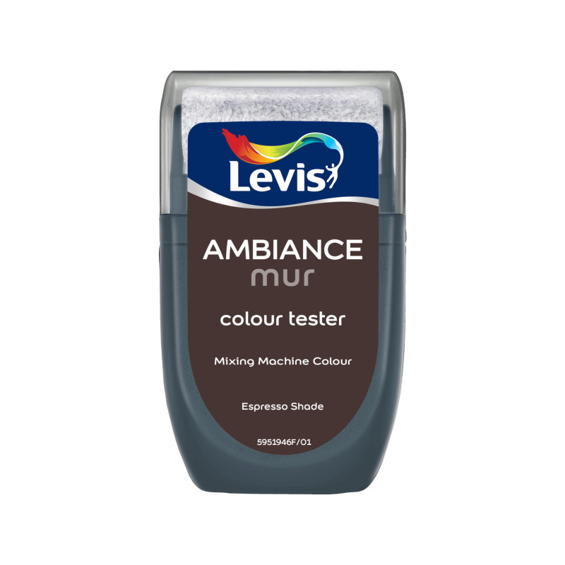 Testeur peinture pour murs Ambiance Espresso Shade extra mat 0,03 L LEVIS