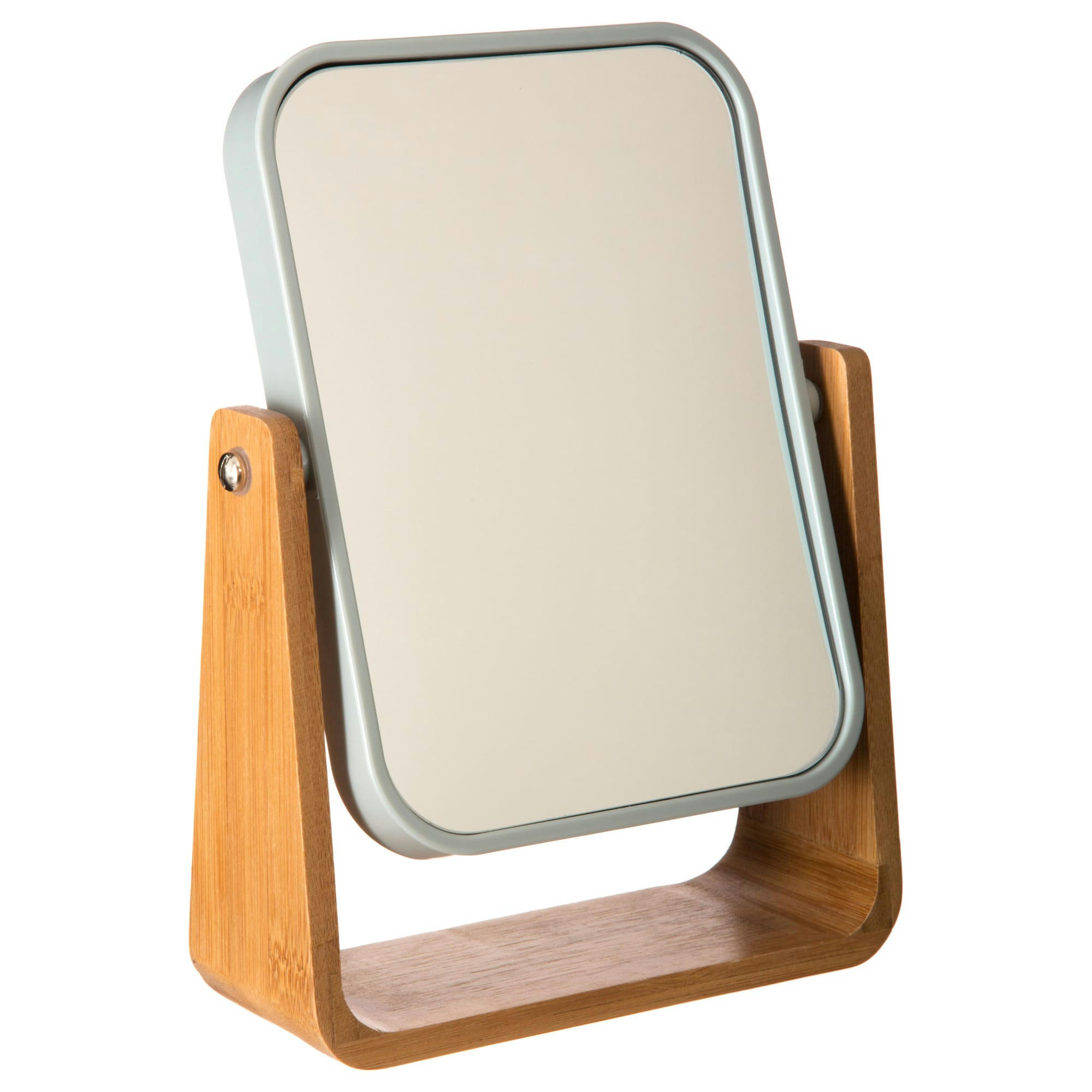 - Miroir grossissant balançoire blanc sur pied - 16x6x22cm