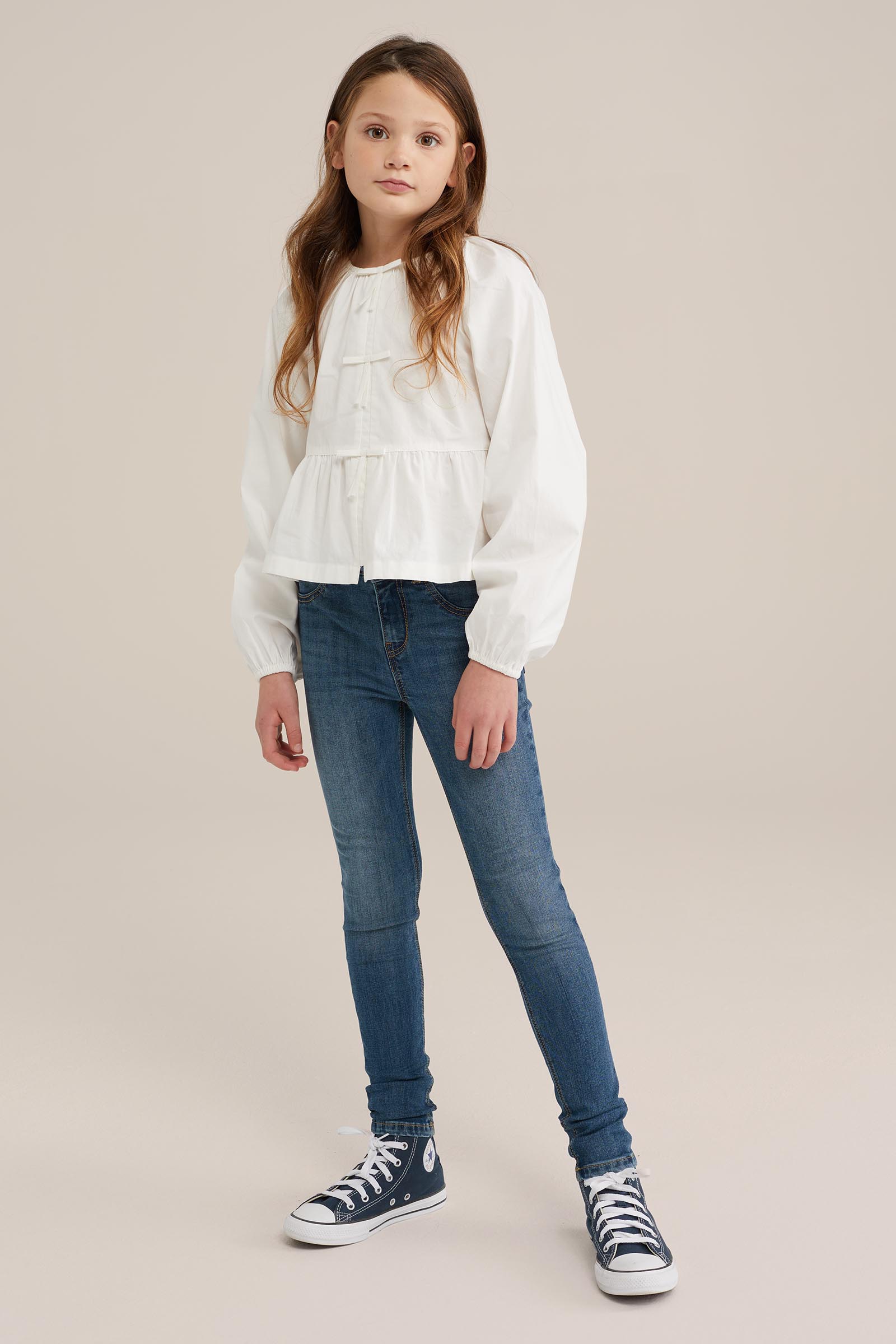 Meisjes super skinny jegging met stretch