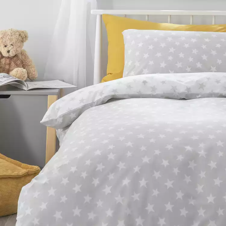 Habitat Kids Reversible Star Grey Bedding Set - Toddler