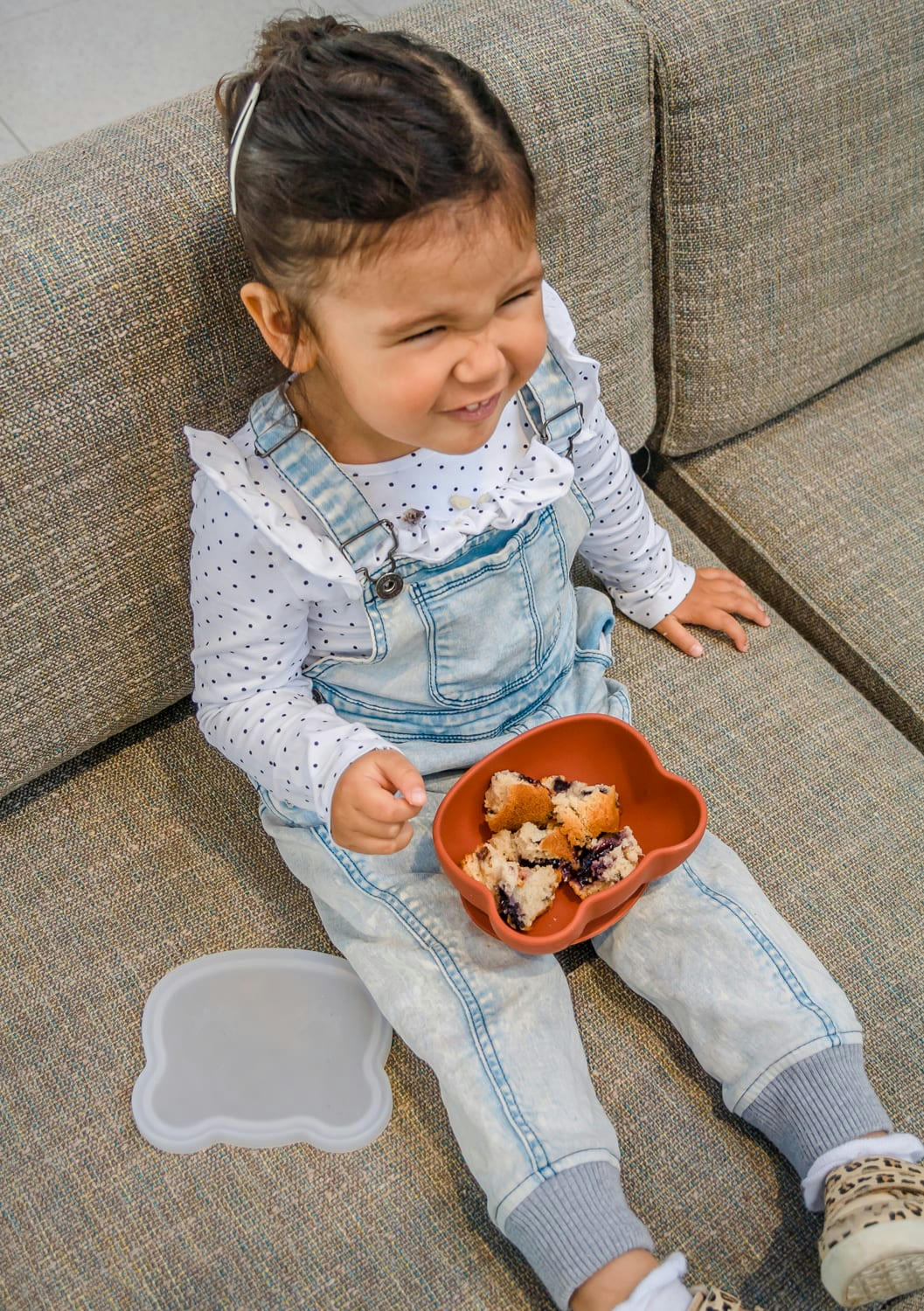 - Bol à ventouse en silicone  Brique