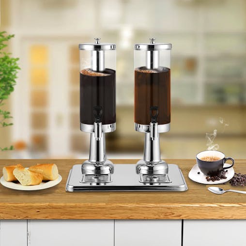 SOGA 6L Dual Stainless Steel Beverage Dispenser with Ice Cylinder