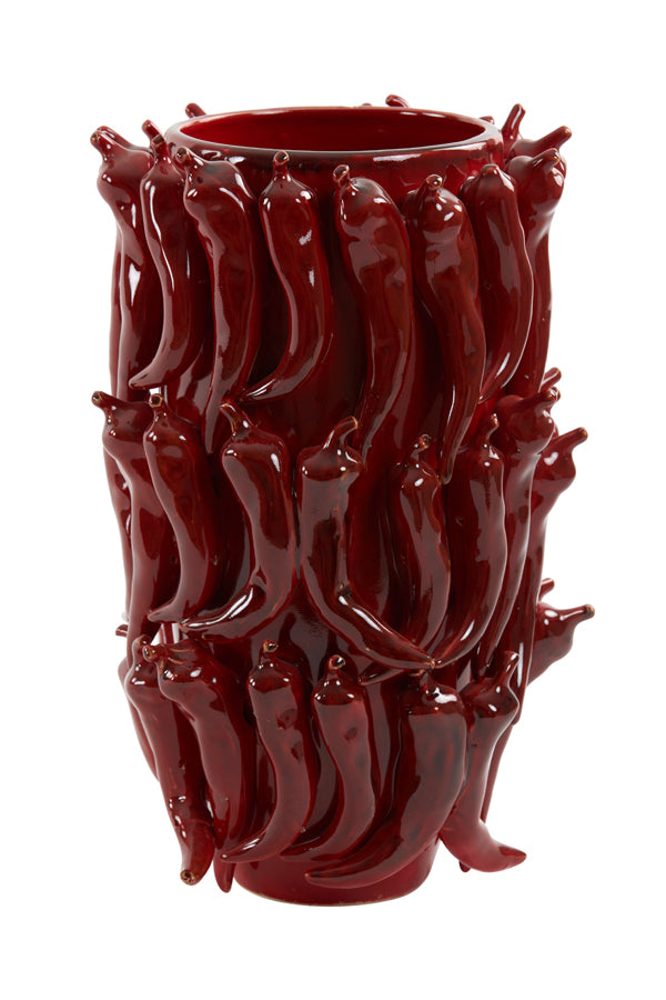 Light & Living vaas PEPPER - 26.5x25x39cm - rood