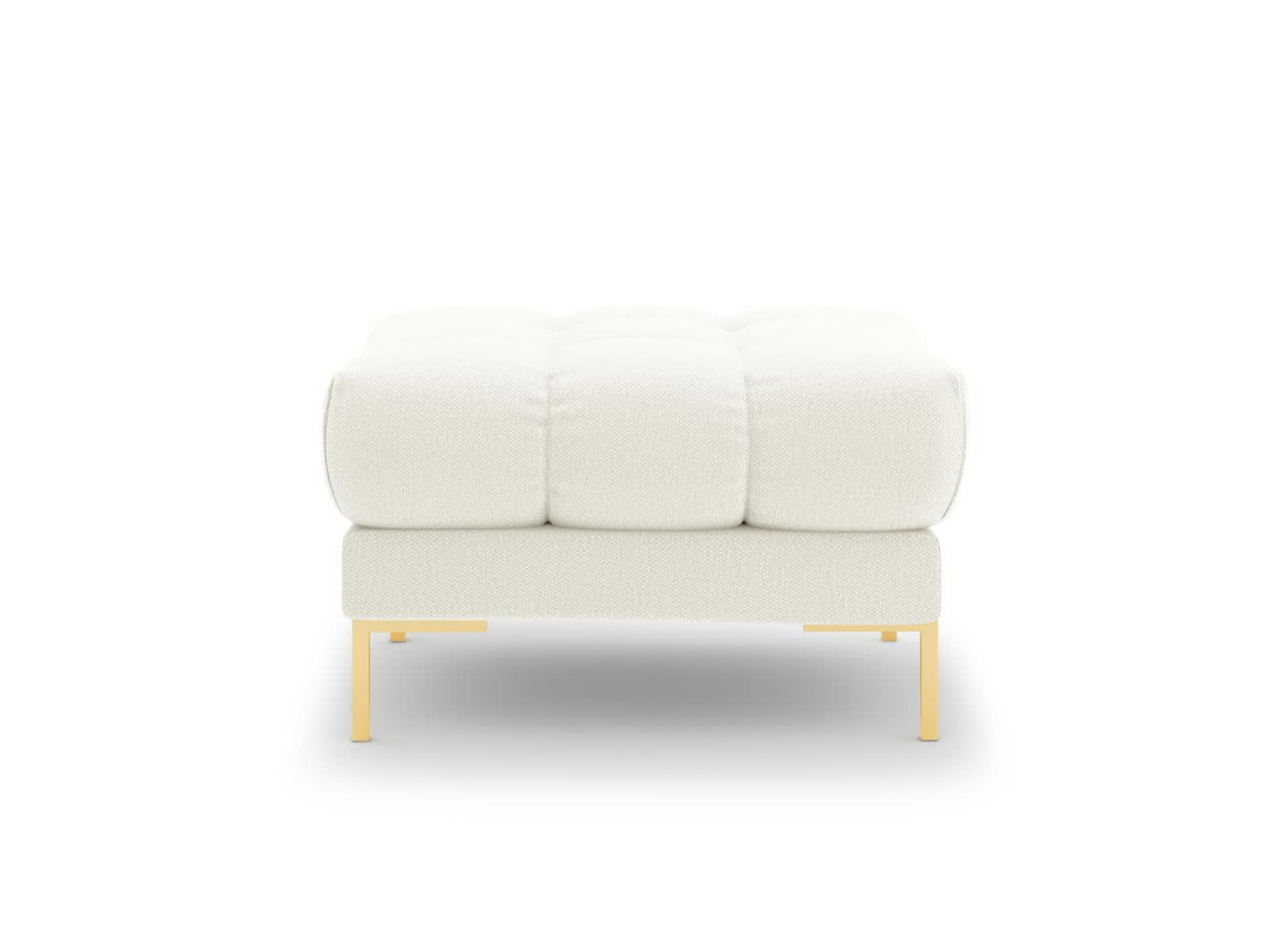 MAMAIA - Pouf 1 place en tissu structurel beige clair