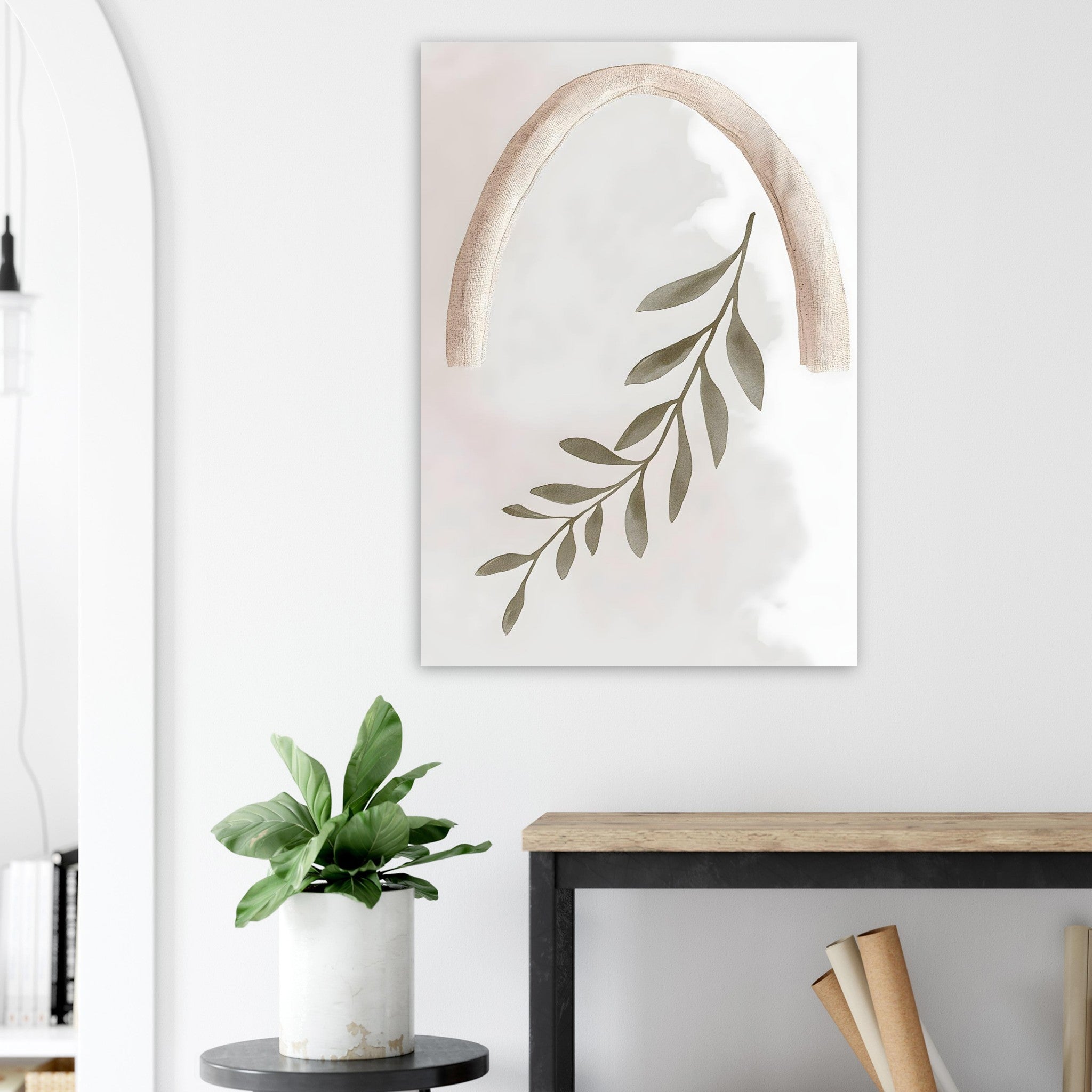 Artfulprints Poster Boho – Olive reach  - 70x100 cm - Groen
