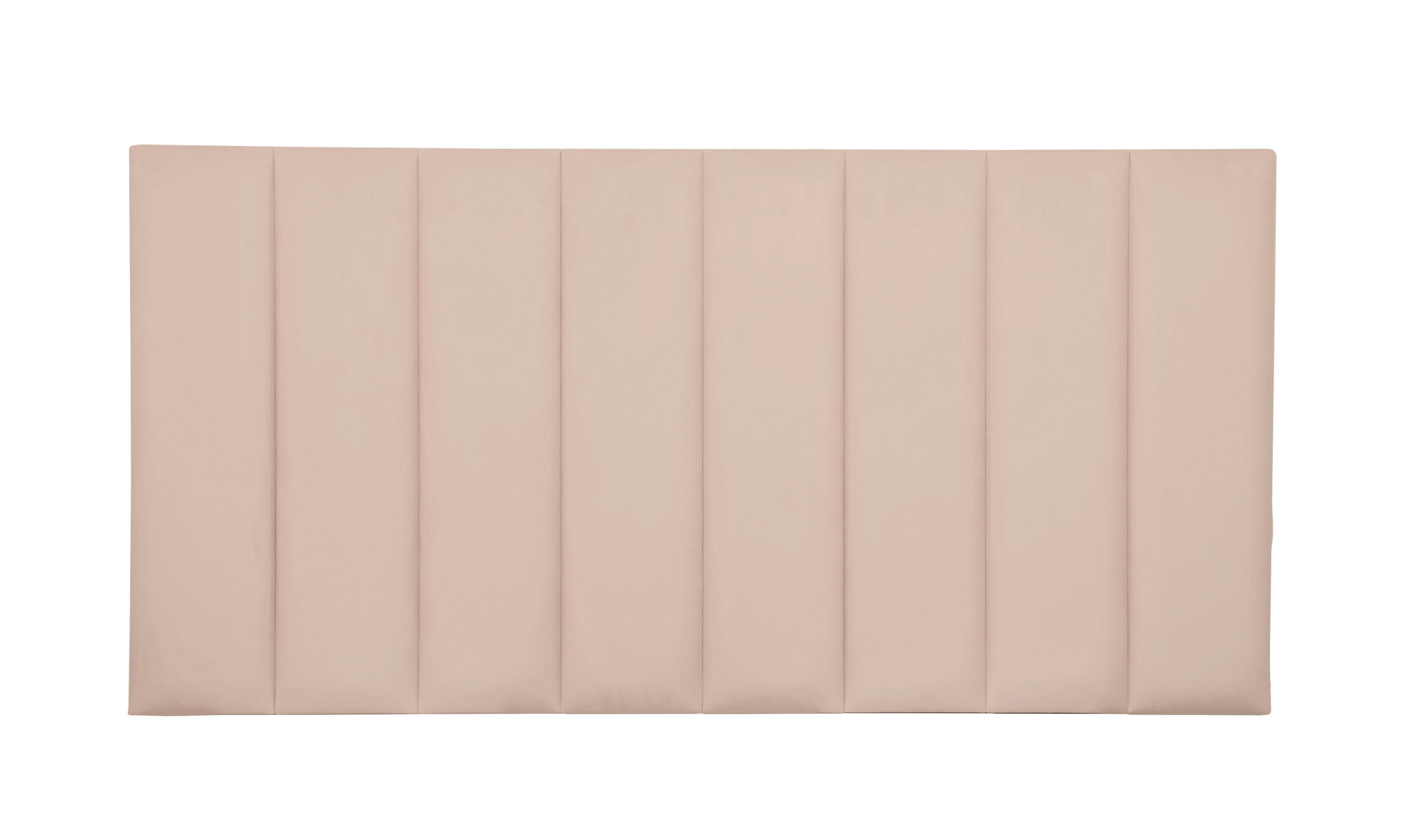 NILA - Tête de lit tapissée en velours rose 160x57cm