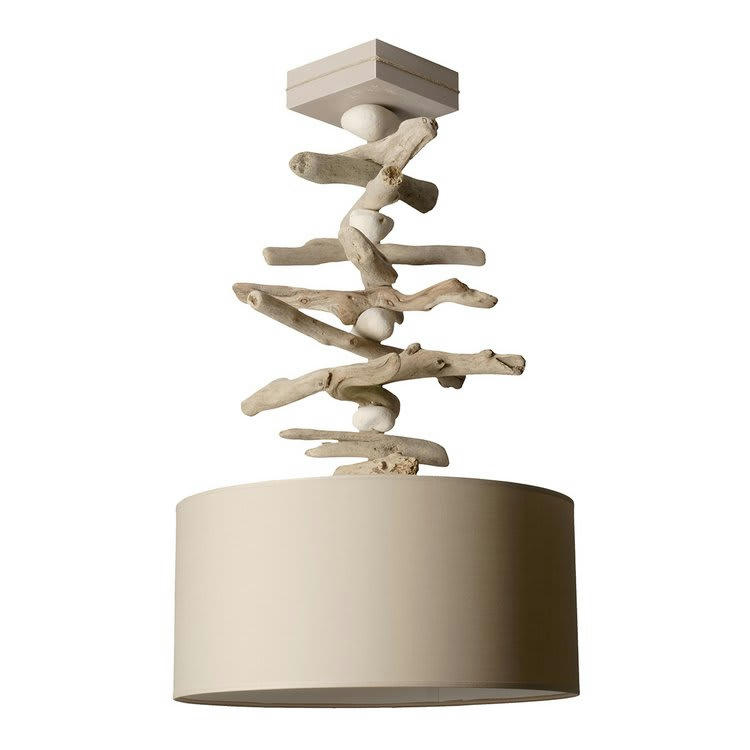 ESPRIT DE LAGON - Suspension en bois taupe