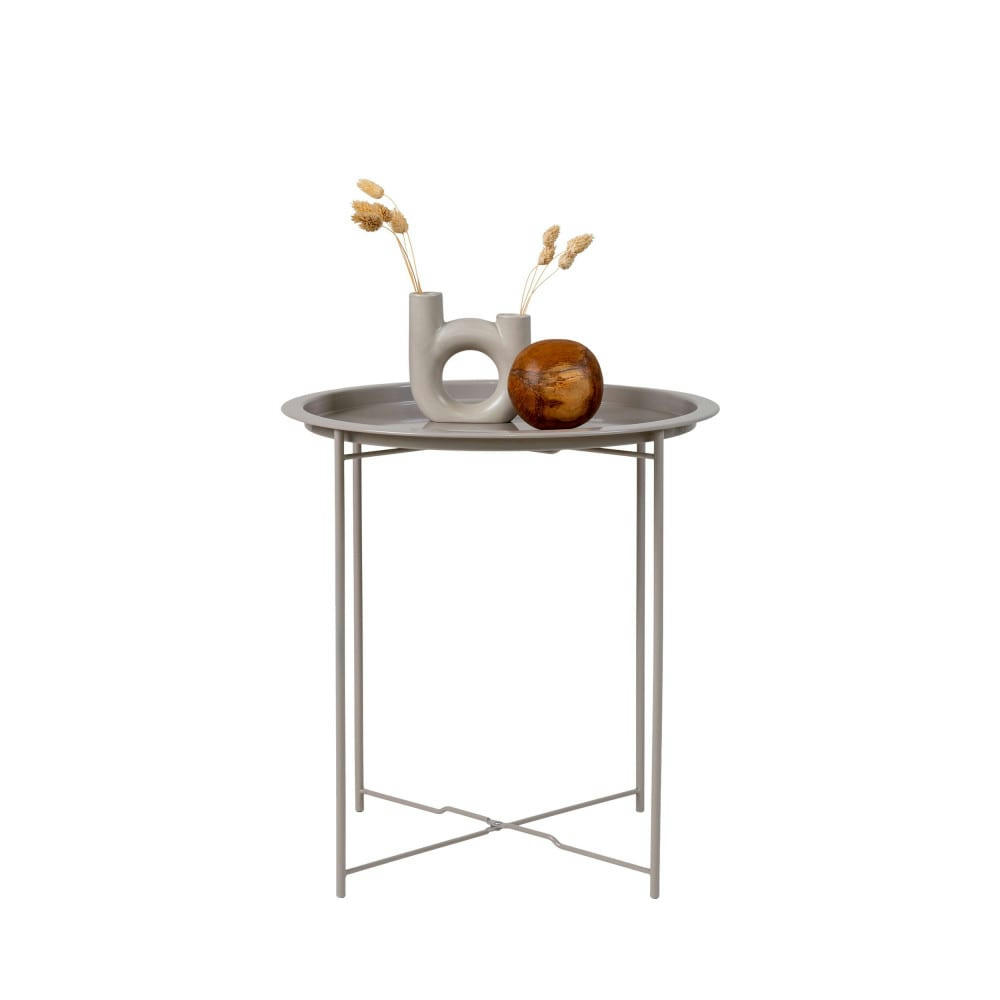 BASTIA - Bout de canapé en métal taupe