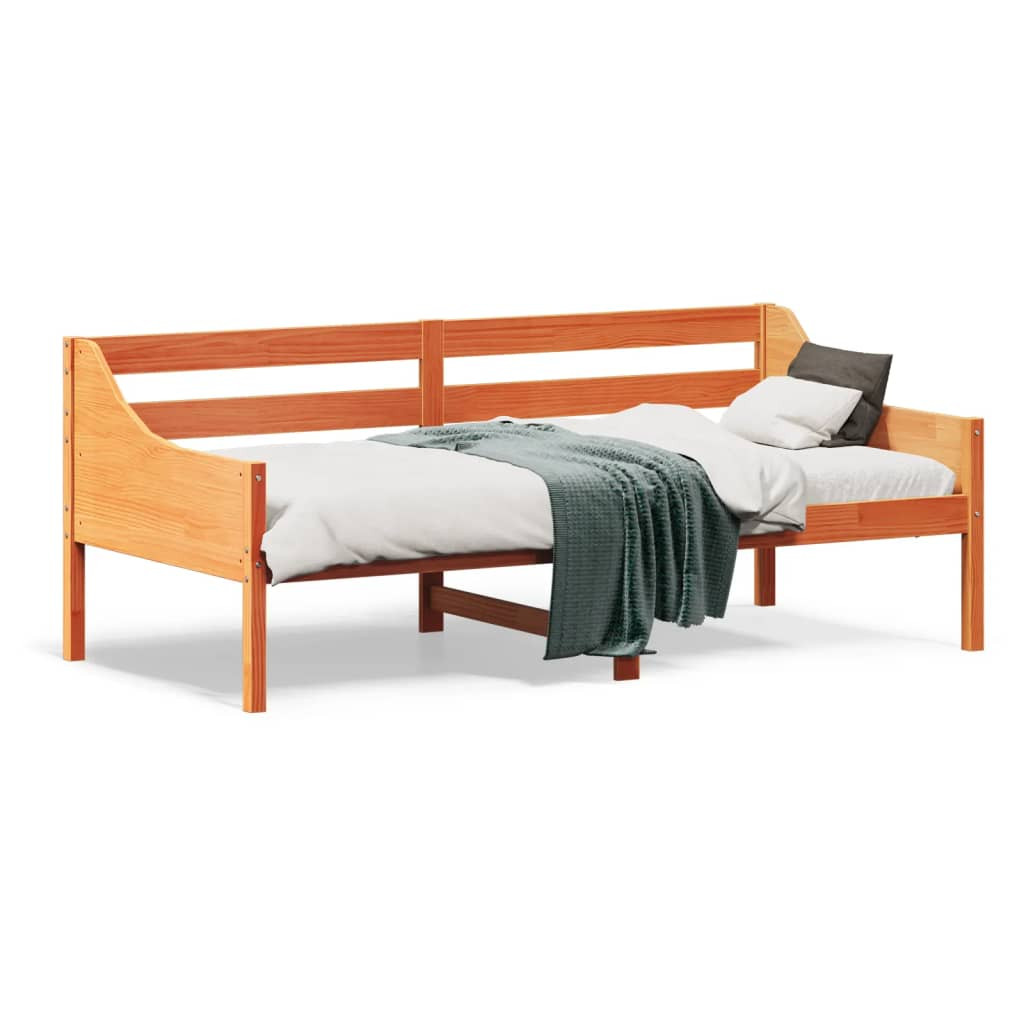 Łóżko Dzienne Sofa Rama Łóżka Drewniana Brązowa 90x190 cm