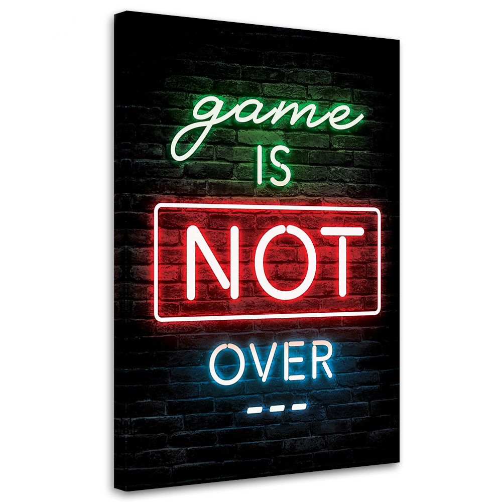 Feeby Obraz na płótnie, Napis dla graczy neon gaming 40x60