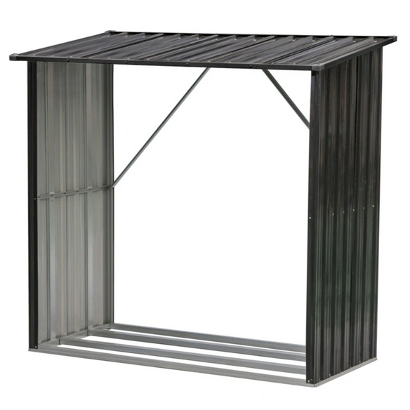 Kaminholzregal, BxHxT: 217 x 142 x 89 cm, Stahl