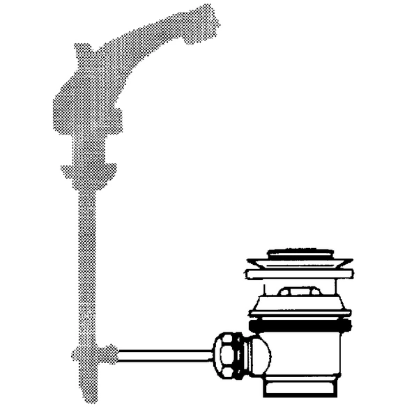 Excenter-Ablaufventil, Metall, Typ: 1 1/4