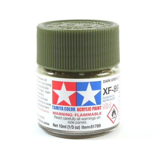 Tamiya Colour Dark Green Acrylic Paint 10ml (XF-89)