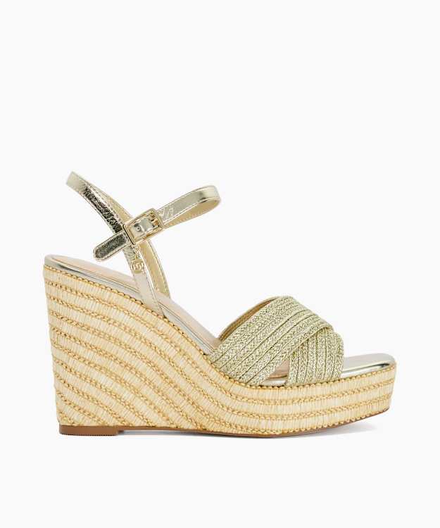 Kava Gold - Raffia Wedge Sandals
