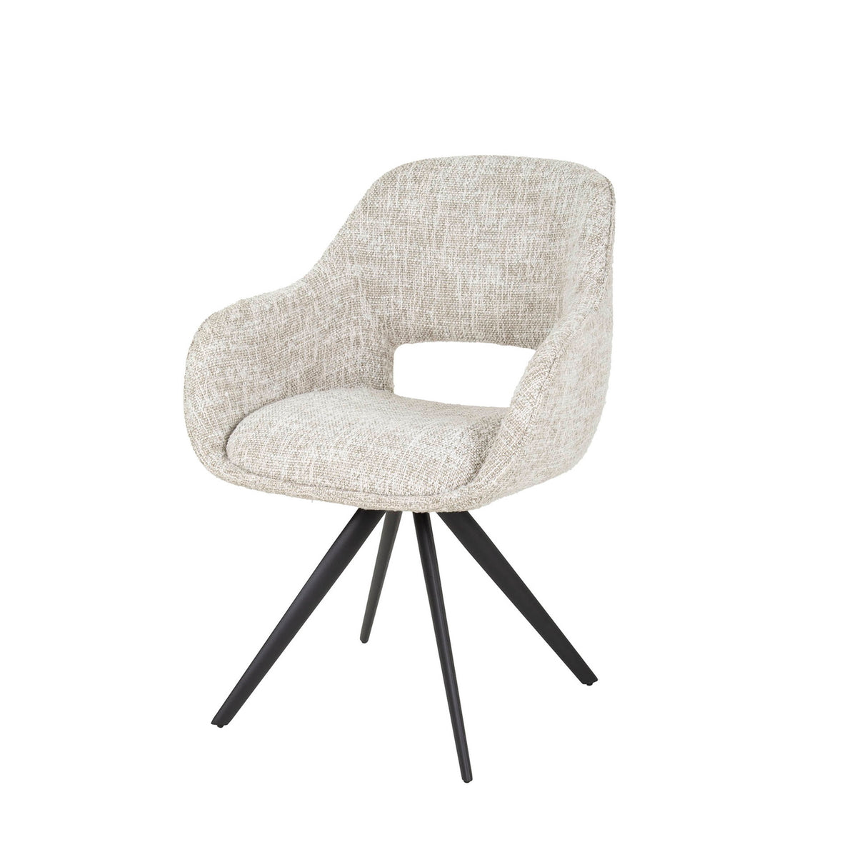 Giga Meubel Eetkamerstoel Spring Eagle - Off-White - Draaibaar - Set van 2