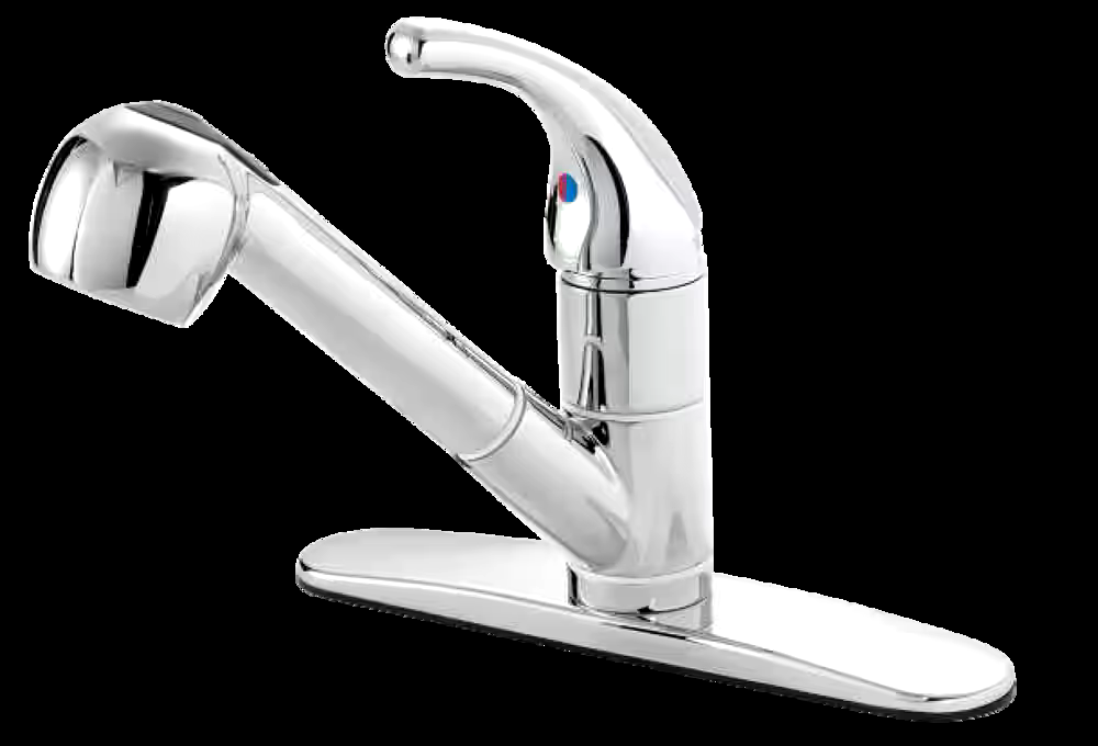 Danze Plymouth Single Handle Pull Out Kitchen Faucet, Chrome