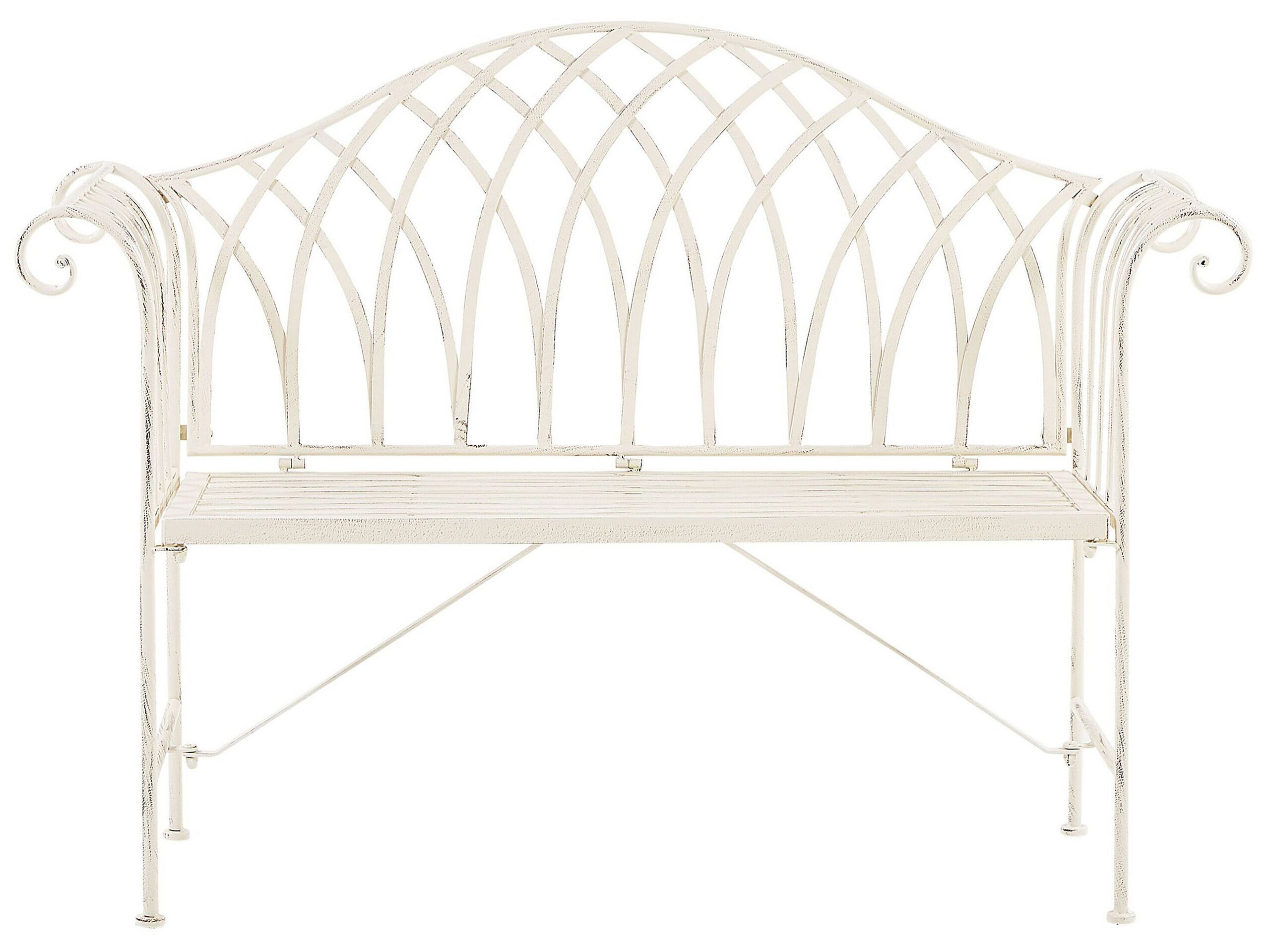 Ławka ogrodowa dwuosobowa 130x45 biała