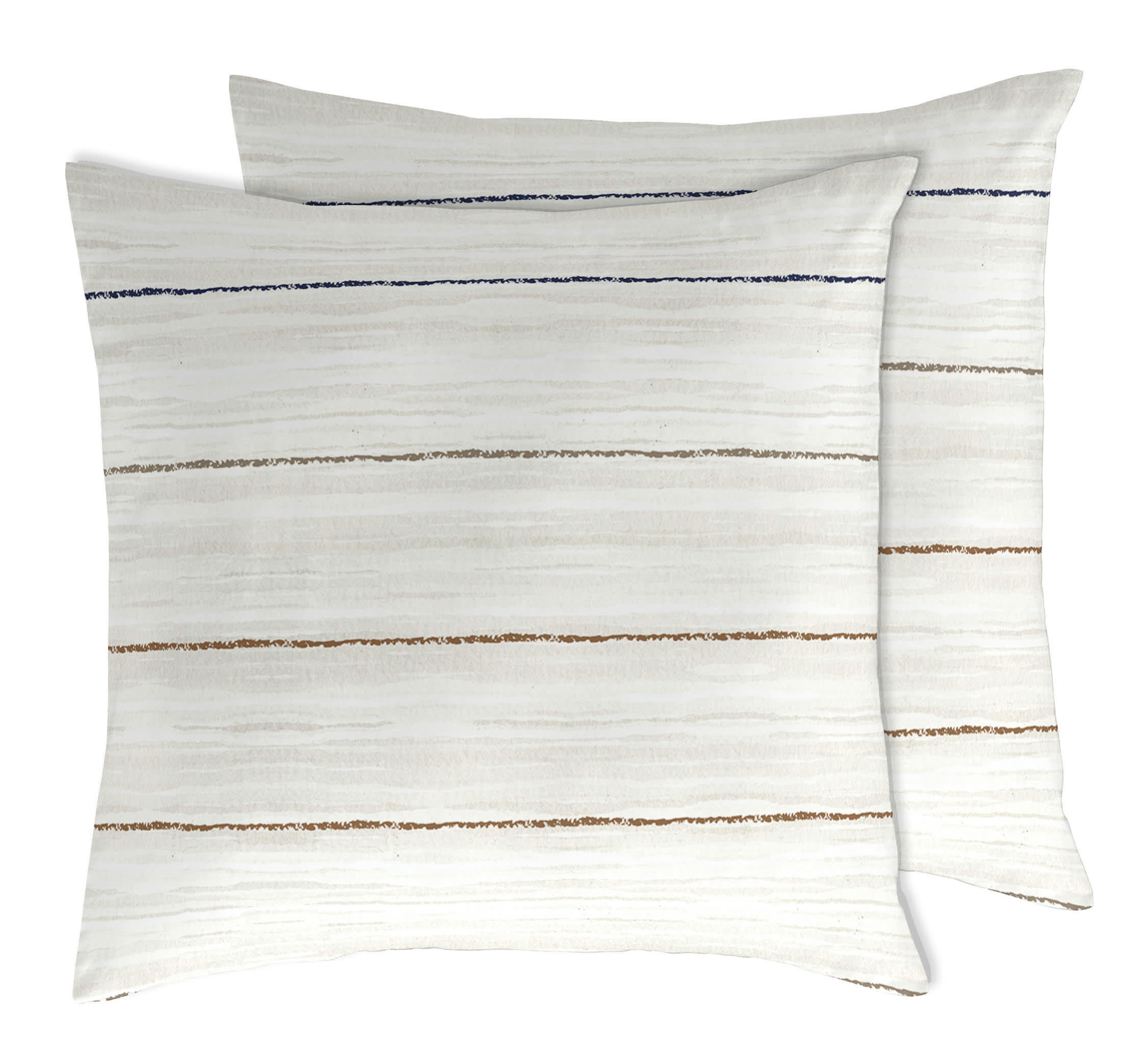 COLETTE TO - 2 taies d'oreiller en coton bicolore 65x65