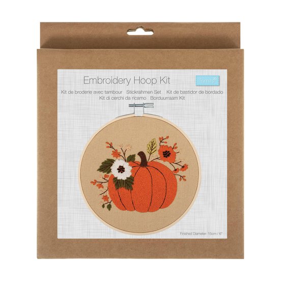 Trimits Pumpkin Embroidery Hoop Kit