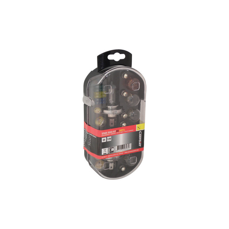 Set d'ampoules H4 et de fusibles pour voiture 30 pièces CARPOINT
