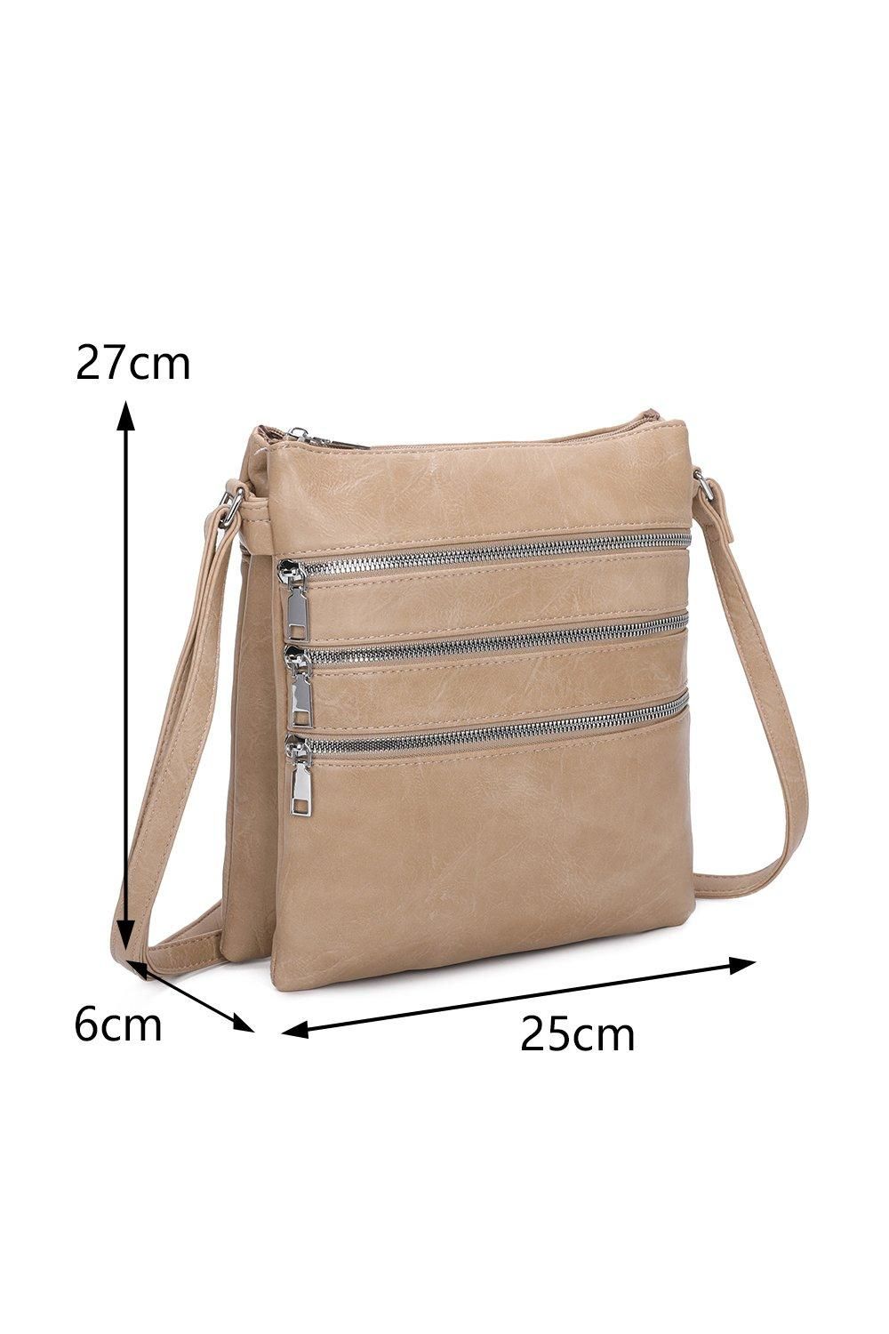 Fontanella Fashion Khamsa Quintuple Zipped Pockets PU Messenger Bag