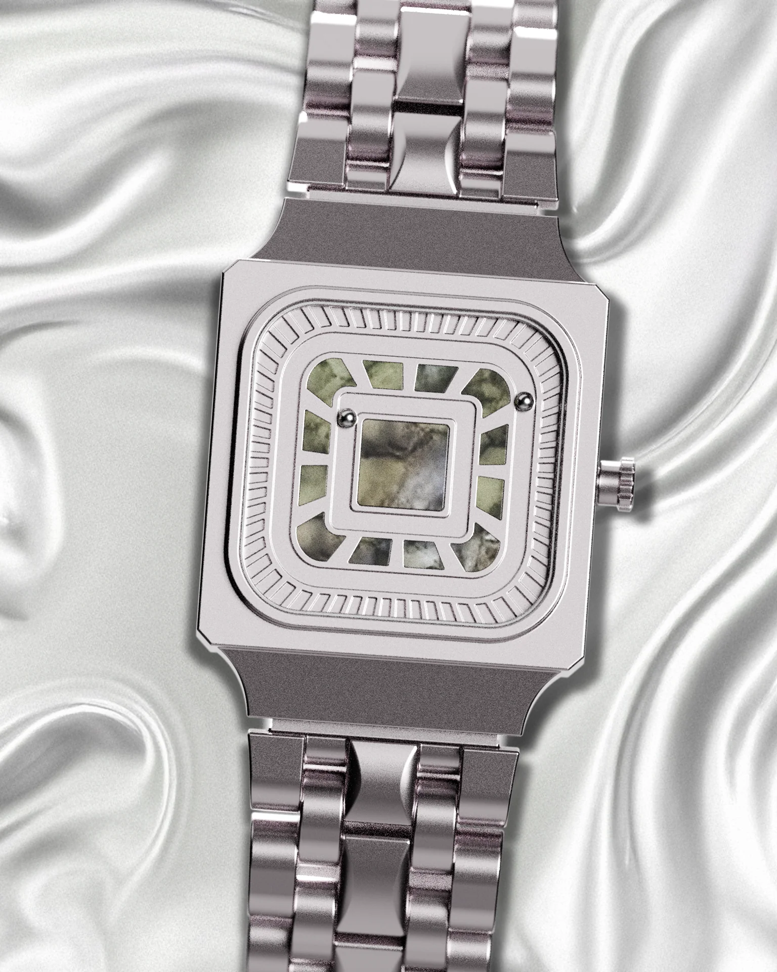 Square Resin Silver