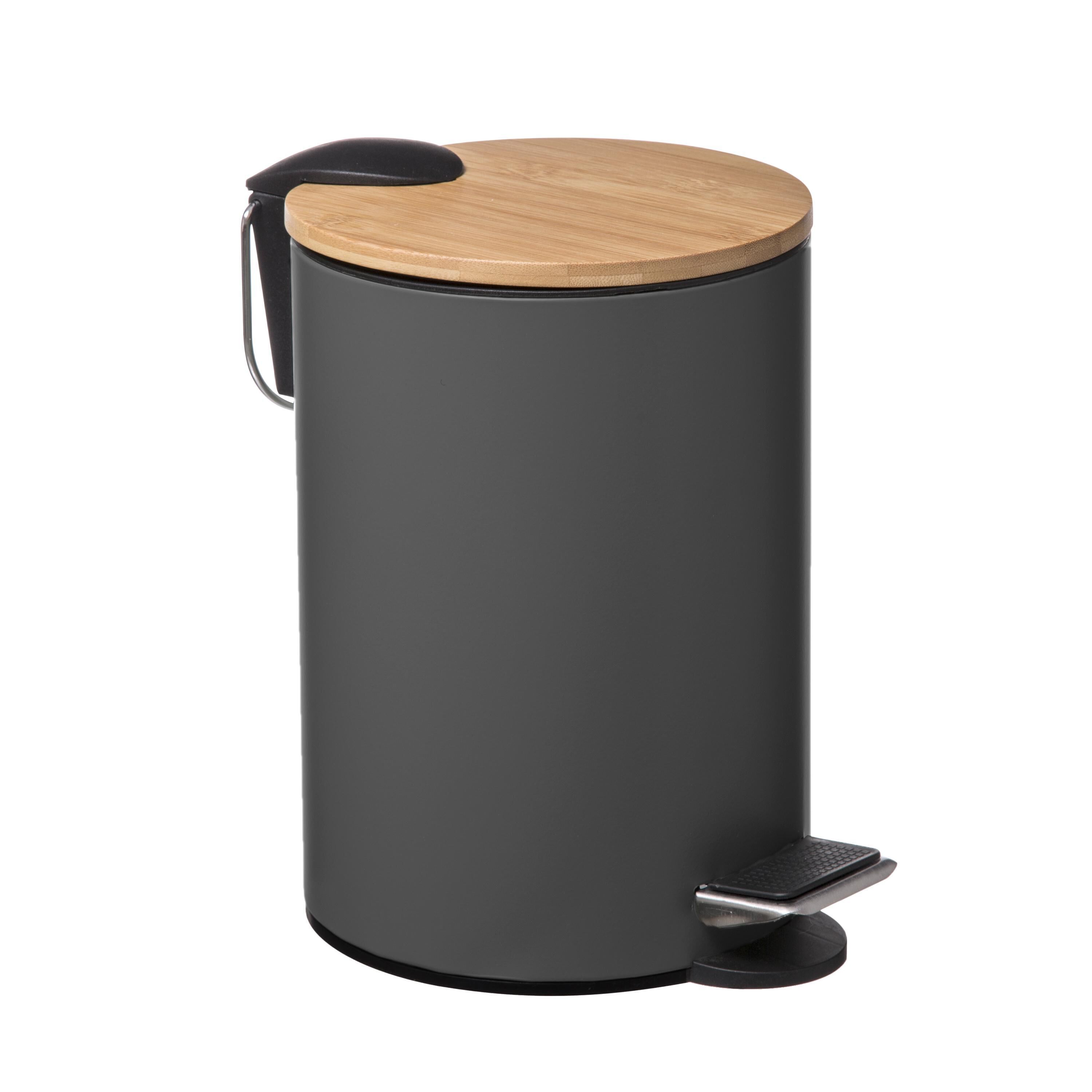 Balde metal cinza softclose