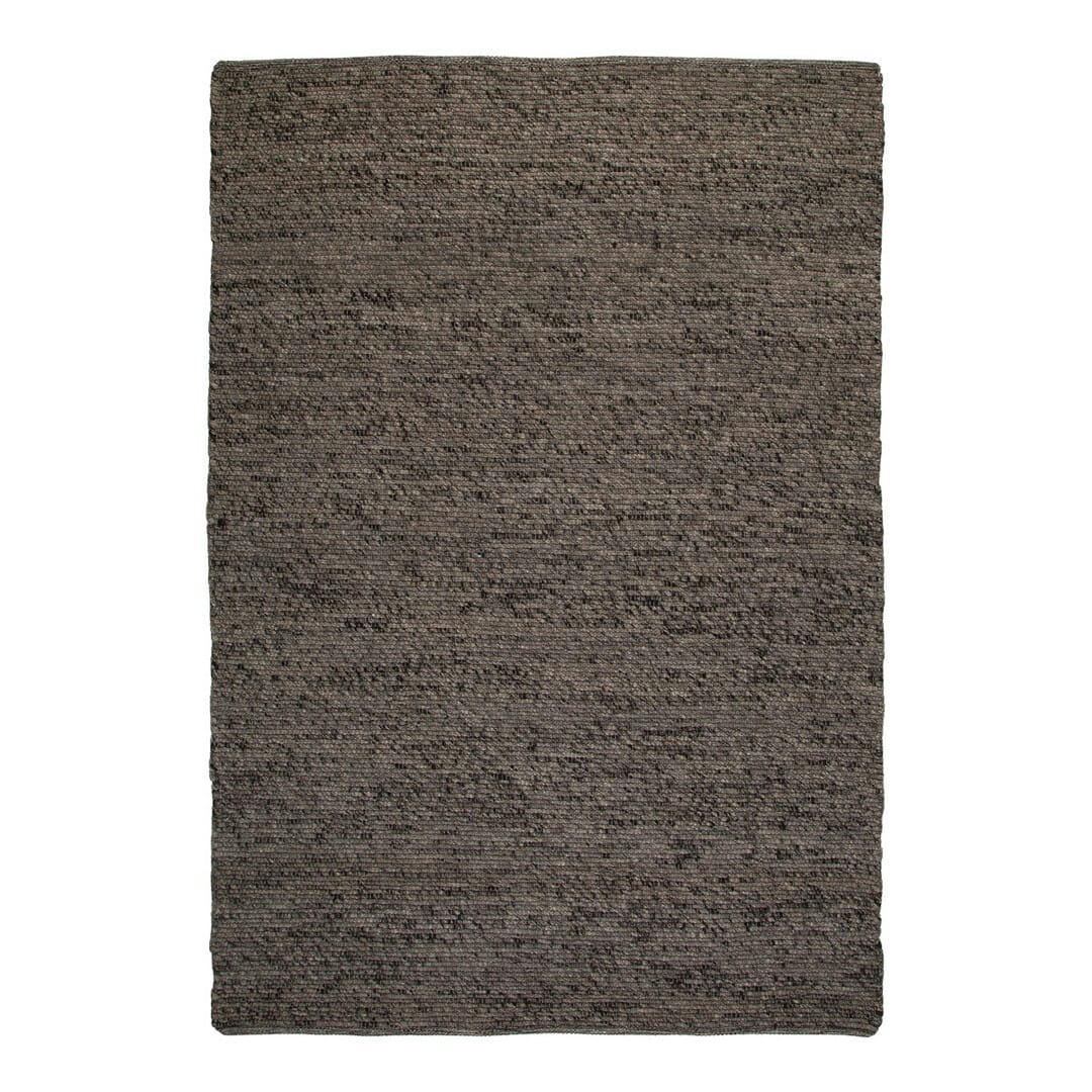 FJORD - Tapis uni naturel en laine graphite 200x290