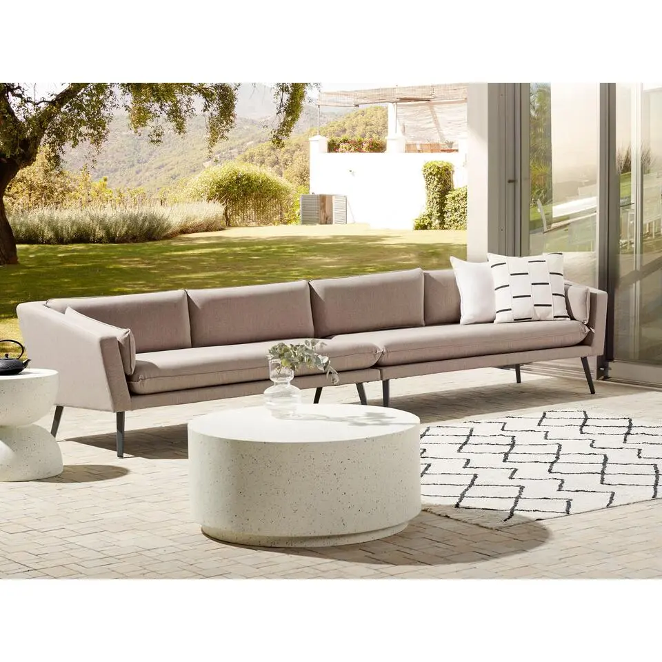 LORETELLO - Loungebank 4- zits - Beige - Polyester