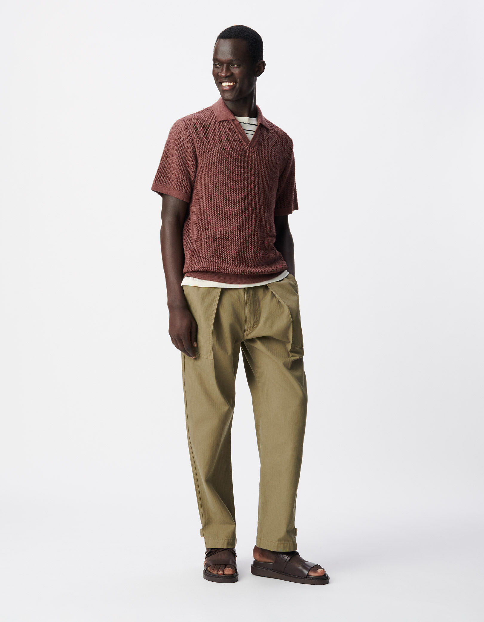 Pantalon charpentier kaki coton bio Homme