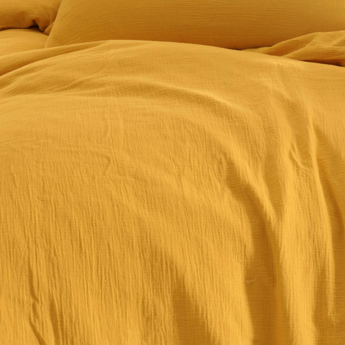 LOFT - Housse de couette en gaze de coton  miel 240x220 cm