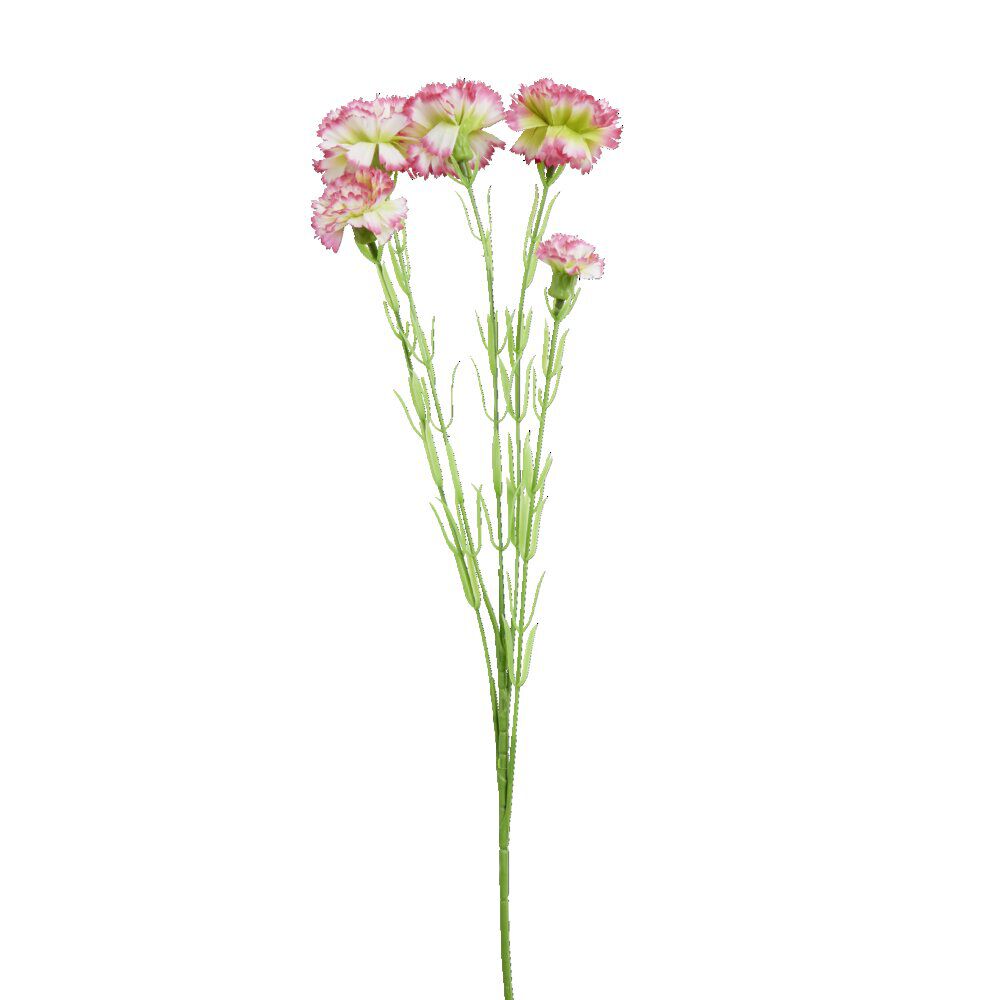 Fleurs artificielles tige oeillet rose H60cm - 2 modèles