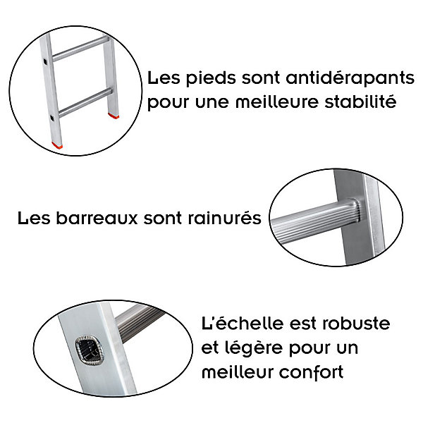 Echelle Simple En Aluminium 10 Marches
