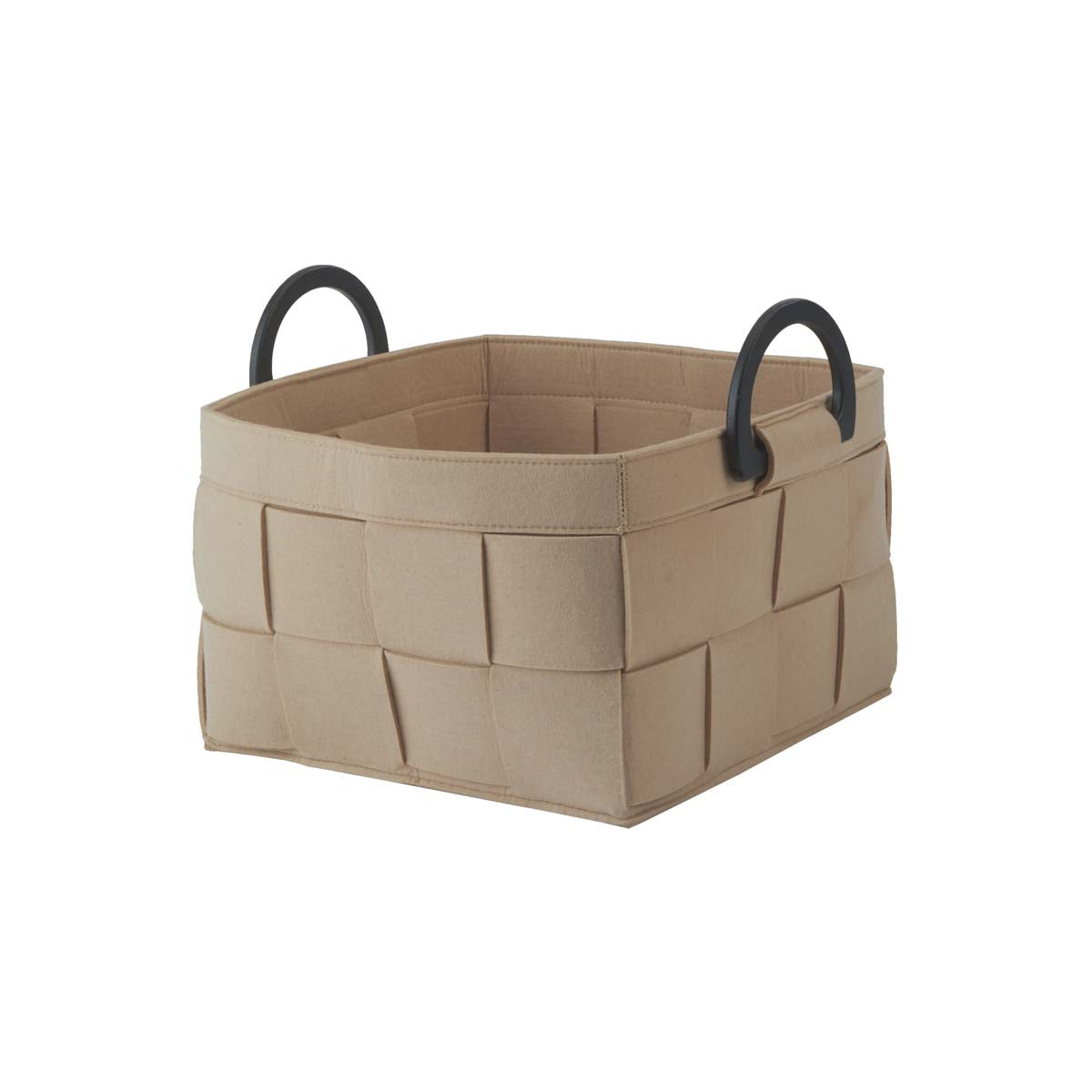 Dix Opbergmand Beige Small   Beige   Polyester   Bamboe