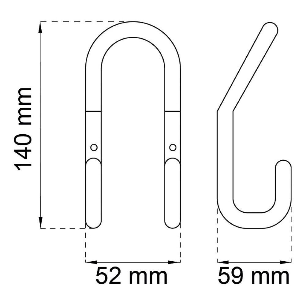 DOBBELTKROK HABO SATURN HVIT 52 X 140 MM
