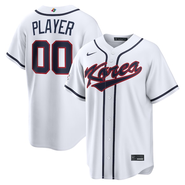 Korea Baseball Nike 2026 World Baseball Classic Home Pick-A-Player Jersey - White