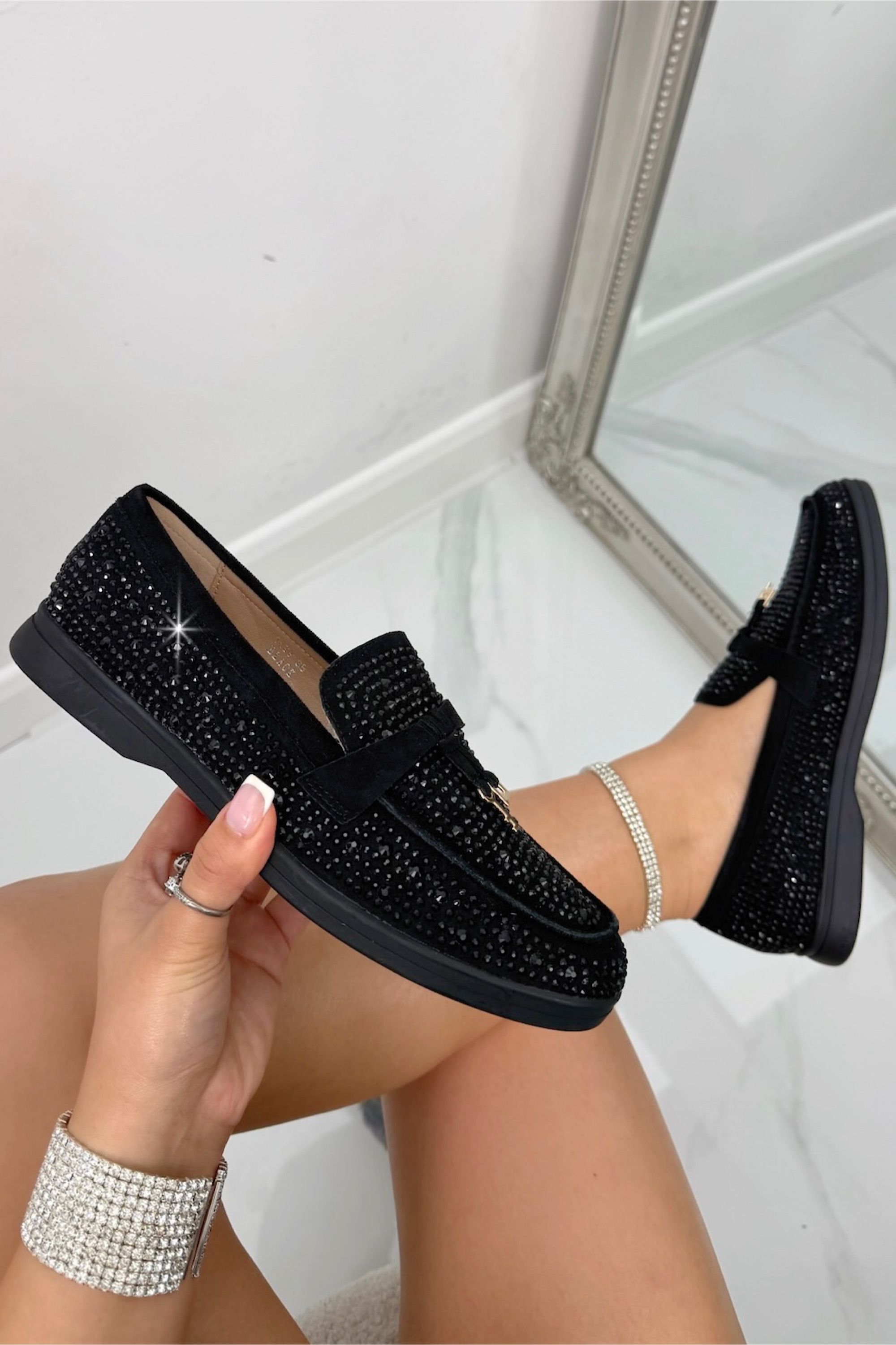 Love Lemonade Crystal Luna Slip-On Flat Loafers