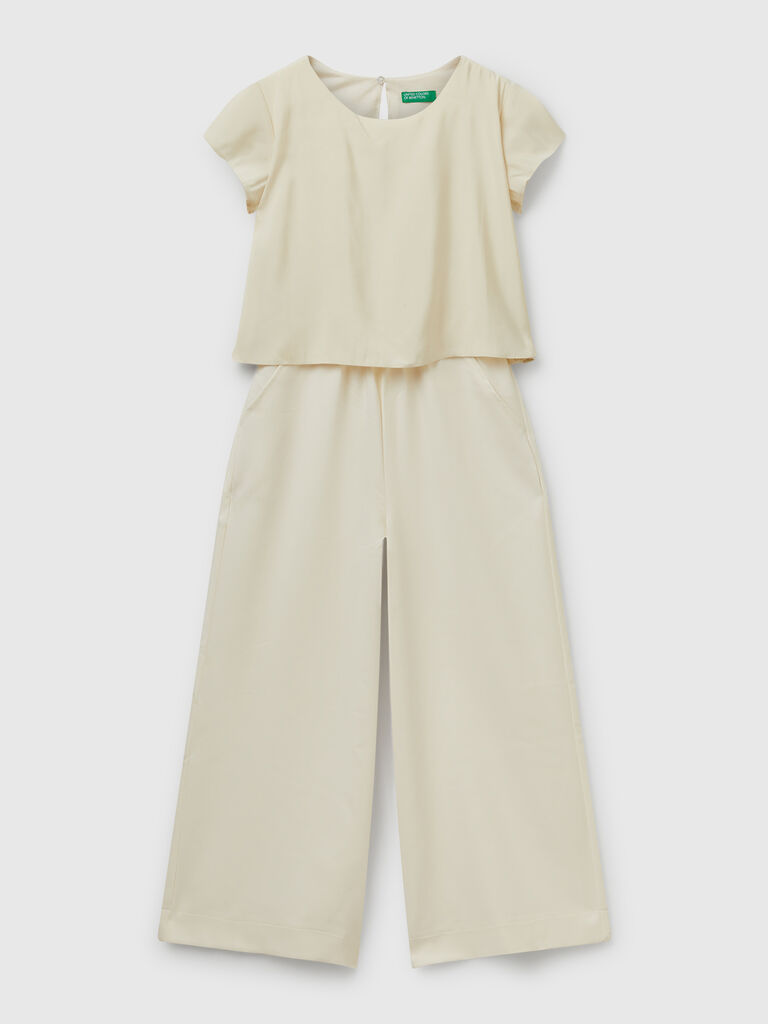 Flowy short sleeve jumpsuit