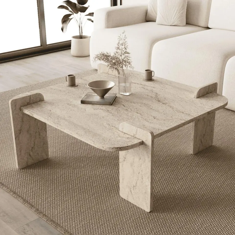 Calicosy - NOMA Salontafel - Naturel - 90x90x35 cm
