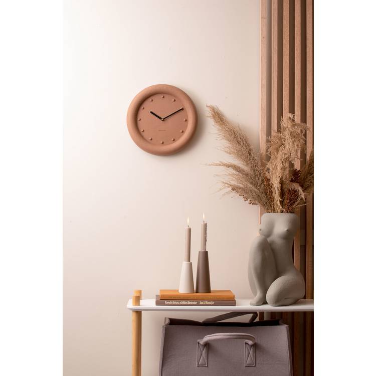 Karlsson Petra Analogue Wall Clock - Terracotta