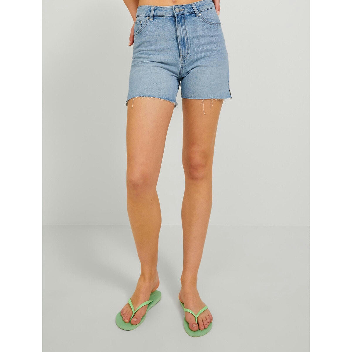 Short en jean, taille haute