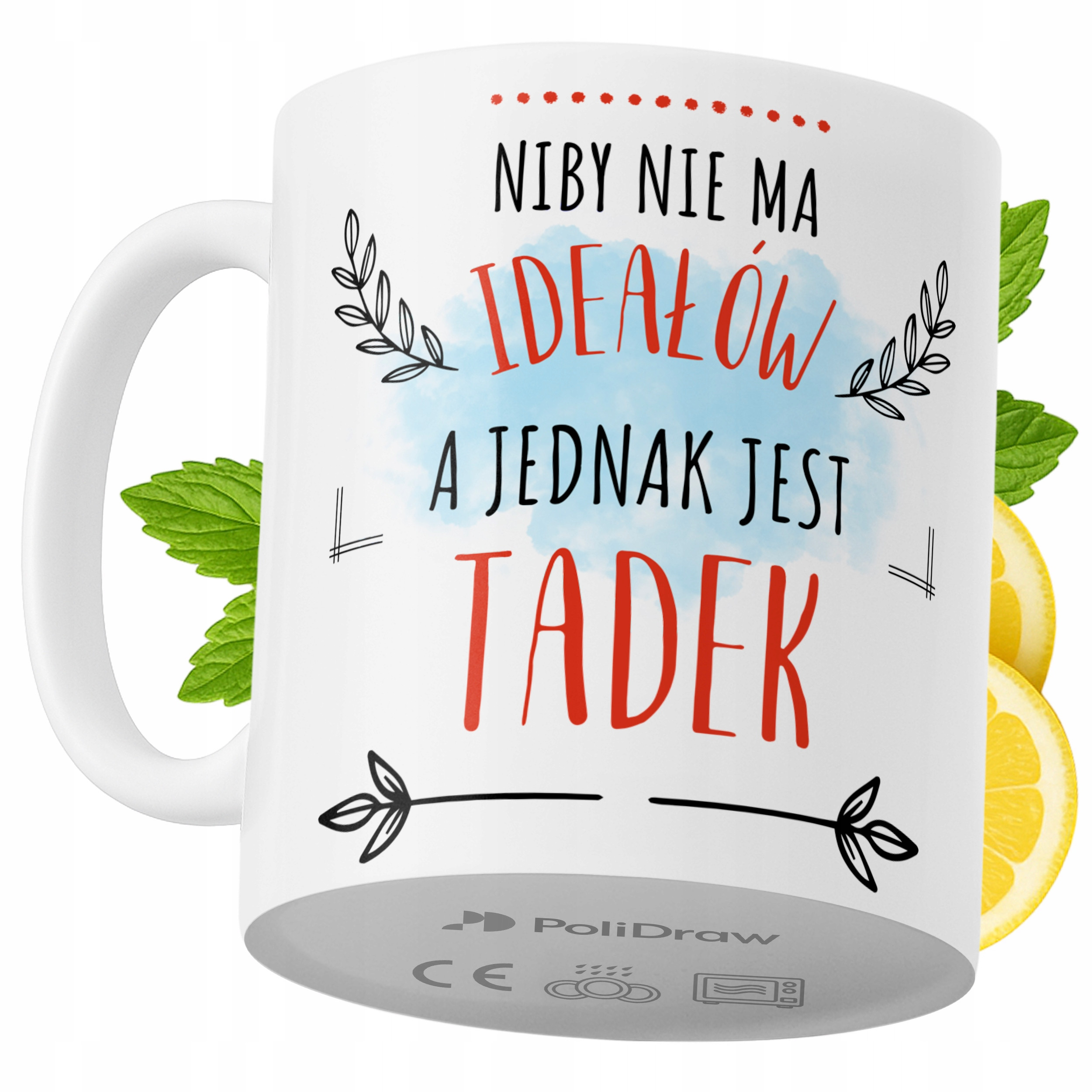 Kubek Dla Tadka na Prezent z Nadrukiem ze Zdjęciem 330 ml PoliDraw