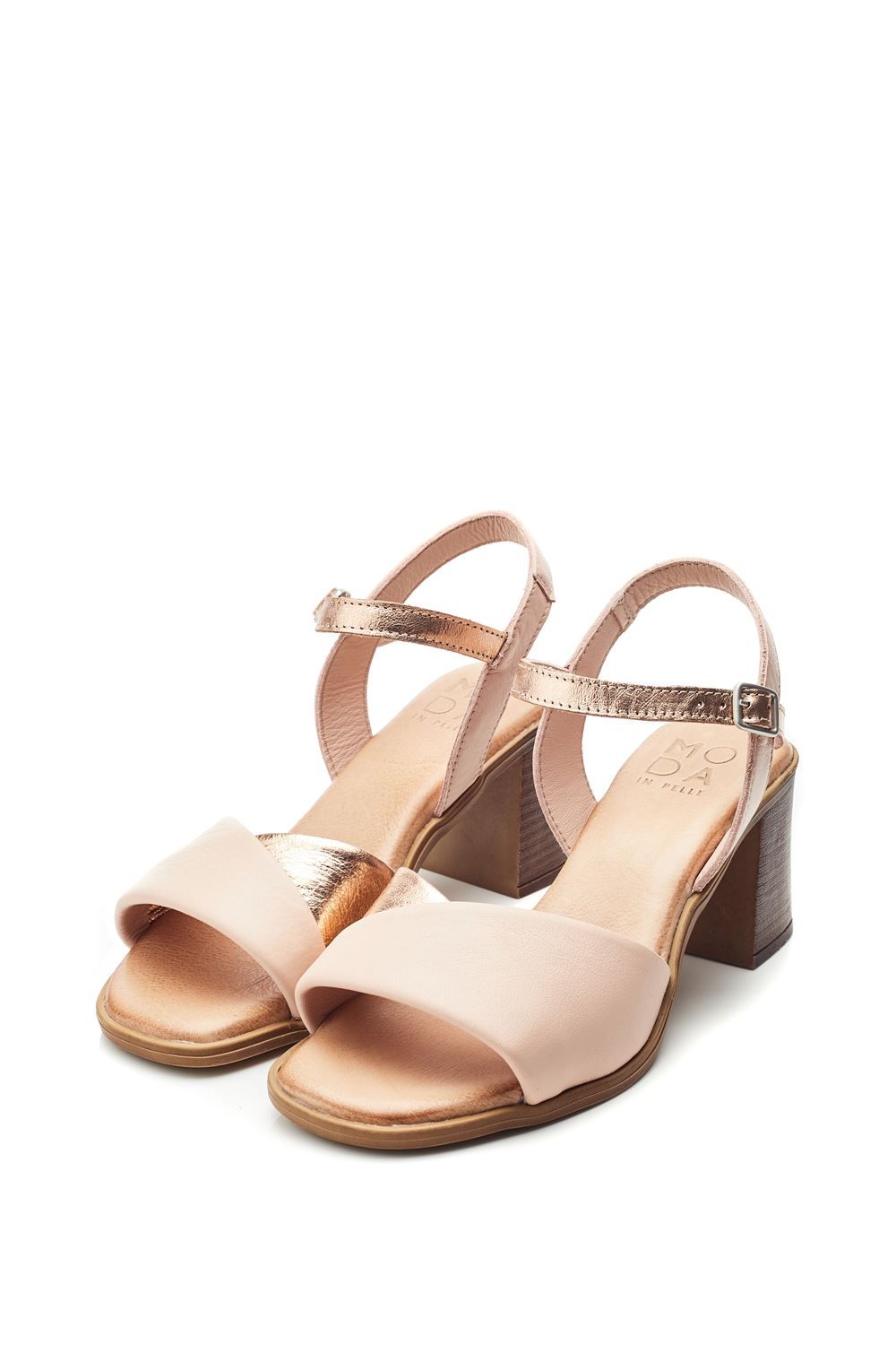 Moda In Pelle Lanie' Leather Heeled Sandals
