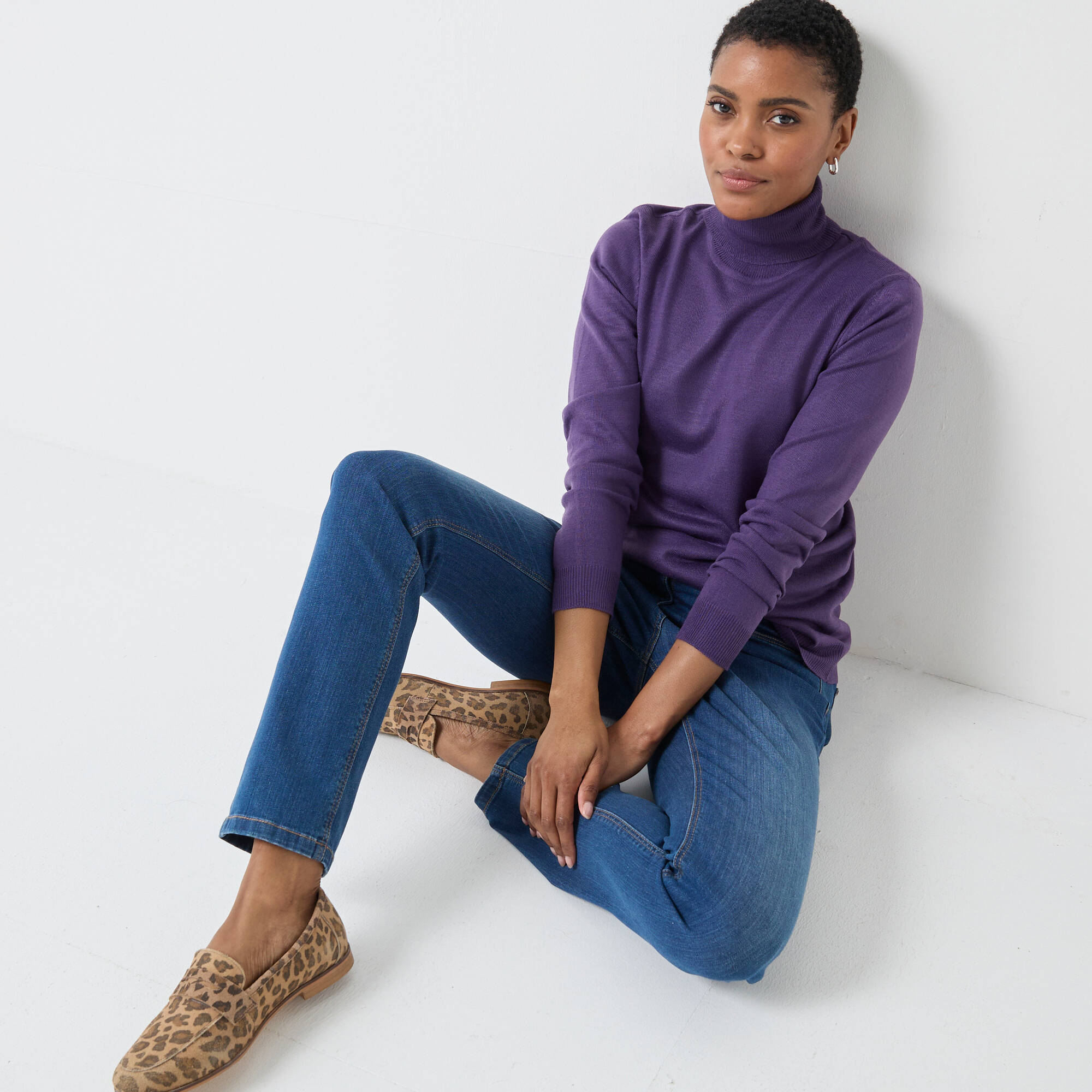 Pull col roulé, toucher doux