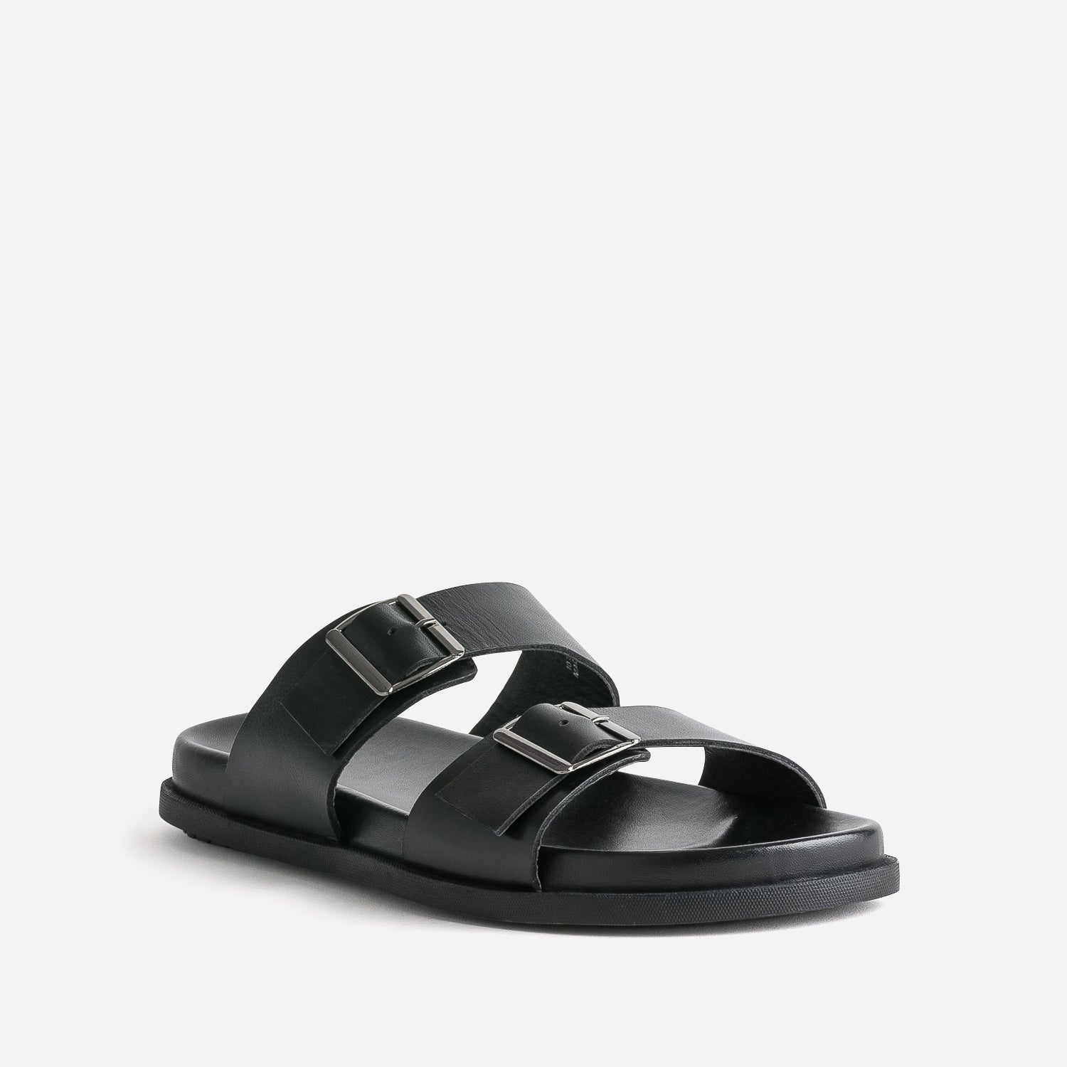 Mule noire en cuir