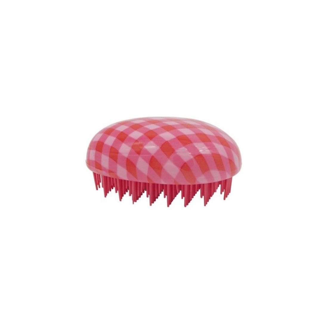 The Vintage Cosmetic Company Compact Travel Detangling Brush - Pink Gingham