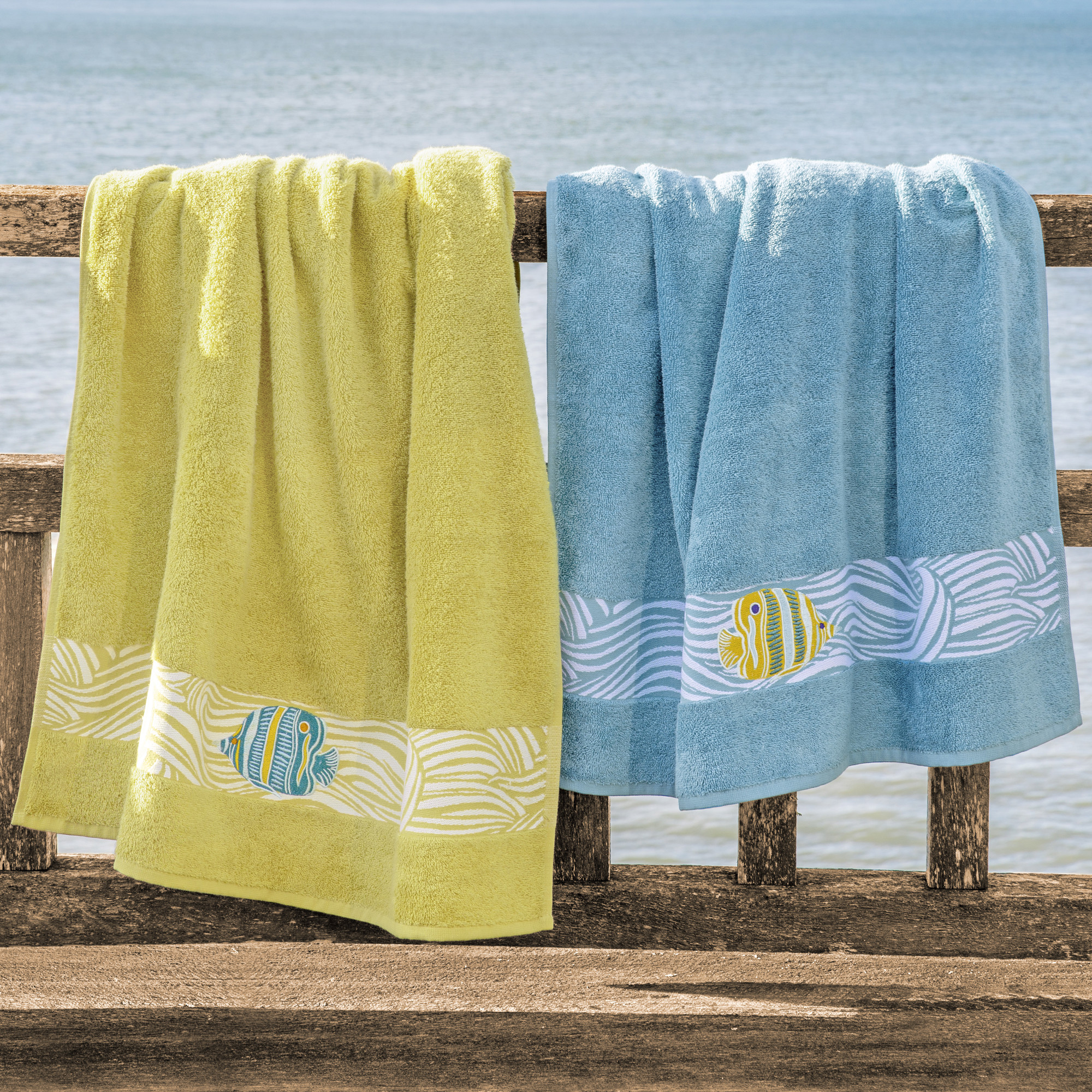 Linge de bain brodéDanse marine